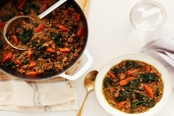 Lentil and Chicken Sausage Stew