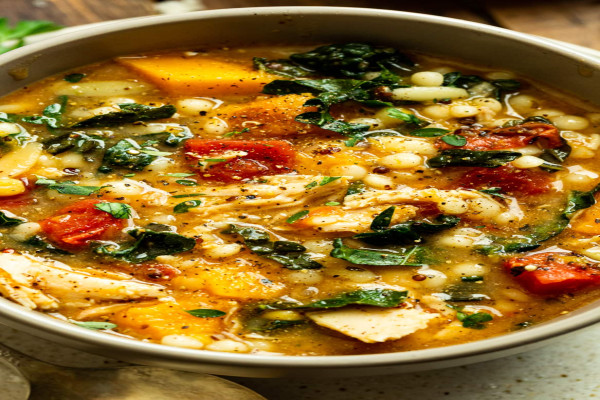 Stovetop Butternut Squash and Chicken Stew with Quinoa