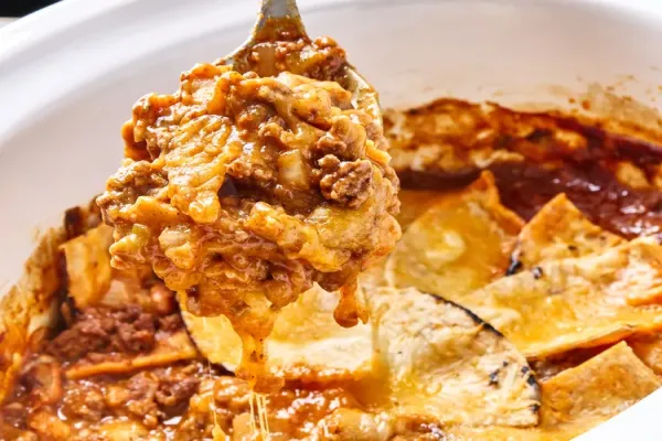 Slow Cooker Beef Enchilada Casserole