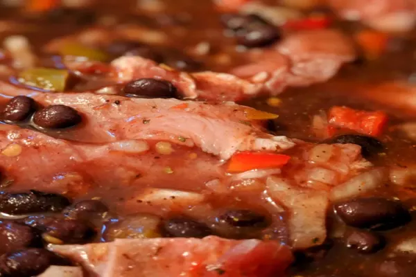 Black Bean and Pork Tenderloin Slow Cooker Chili