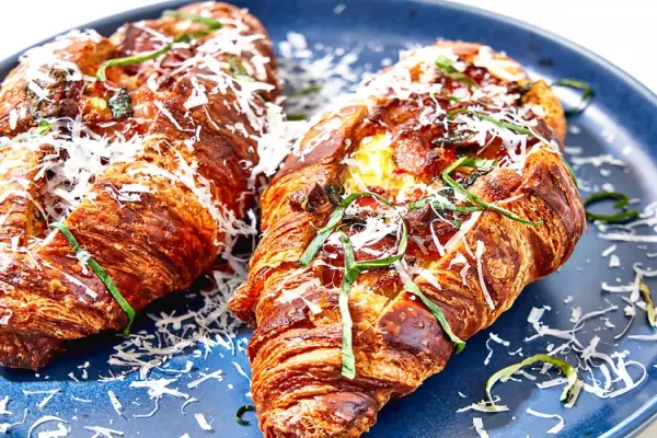 Air Fryer Croissant Breakfast Boats