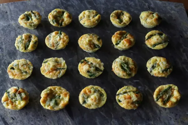 Asparagus and Ham Quiche Bites