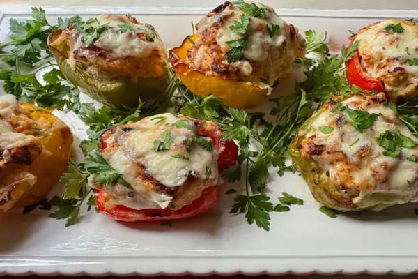 Air Fryer Turkey Stuffed Peppers