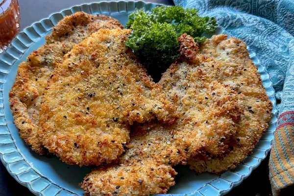 Air Fryer Everything Bagel Chicken Cutlets