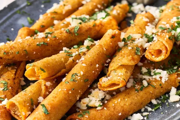 Air Fried Tossed Taquitos