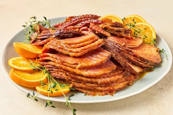 Slow Cooker Honey Mustard Glazed Ham