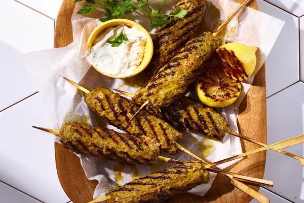 Spiced Harissa Beef and Lamb Koftas