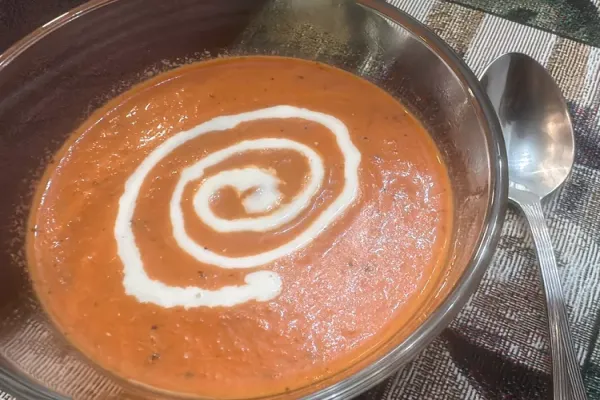 4 Ingredient Creamy Tomato Soup for Two