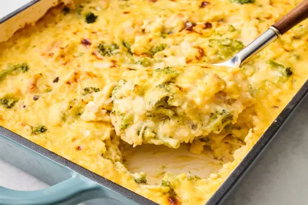 Broccoli, Rice, Cheese, and Chicken Casserole