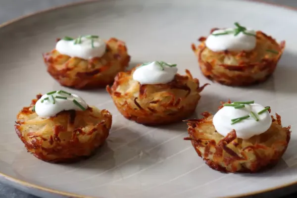 Crispy (No-Fry) Potato Pancake Poppers